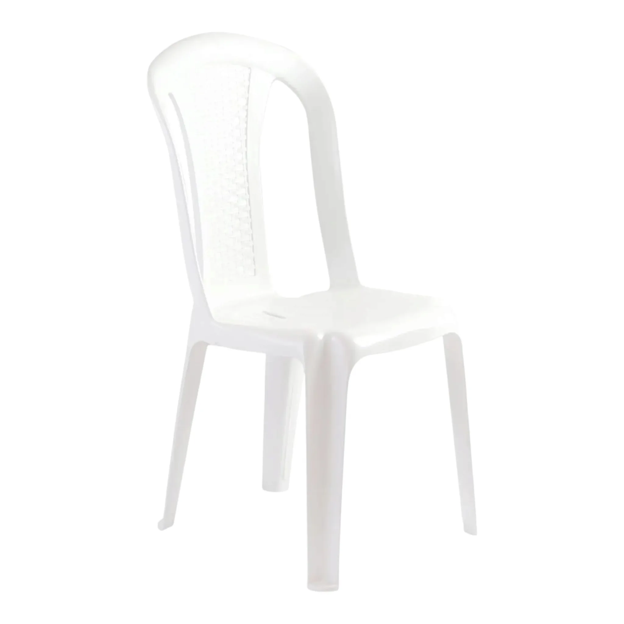 كرسي بلاستيك العزايم العملي والمتين للمناسبات والعزائم - ابيض