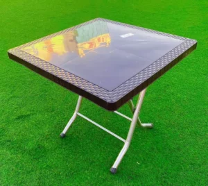 طاولة مربع رجل حديد تسفيط