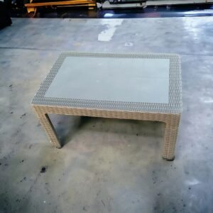 طاولة راتان مستطيل أرضية